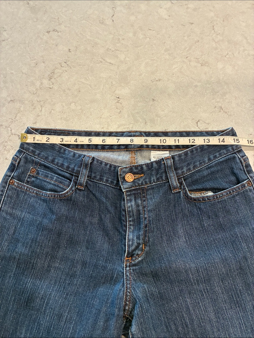 Eddie Bauer Women's Dark Blue Straight-Leg Jeans - Picture 5 of 6